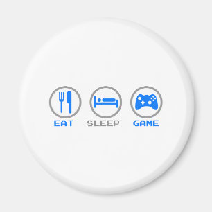 Eat Sleep Game Again - Gamer, geek video games Magneet
