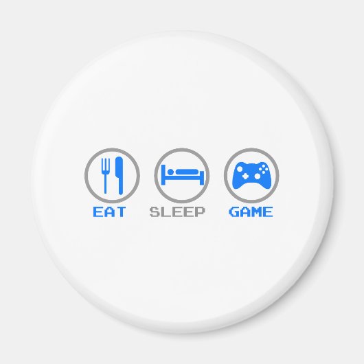 Eat Sleep Game Again - Gamer, geek video games Magneet (Voorkant)