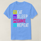 Eat Sleep Game en Herhaal T-shirt (Design voorkant)