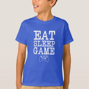 Eat Sleep Game grappige kinder jongens gamer shirt