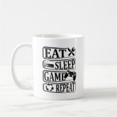 Eat Sleep Game Herhaal Gaming Koffiemok (Links)