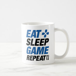 Eat Sleep Game Herhalen Koffiemok