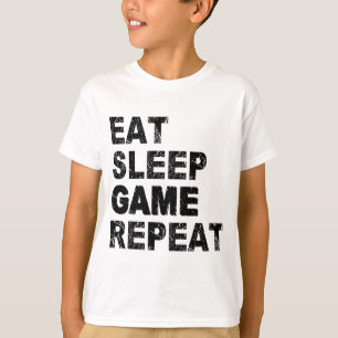 Eat Sleep Game Herhalen T-shirt