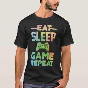 Eat Sleep Game Herhalen T-shirt