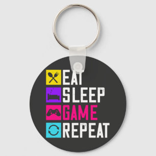 Eat-Sleep-Game-Herhaling Sleutelhanger