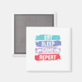 Eat Sleep Game Herhalingscontroller Magneet (Voorkant / Achterkant)