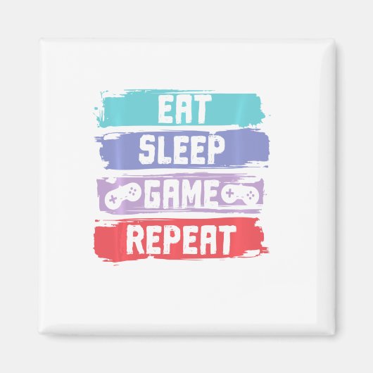 Eat Sleep Game Herhalingscontroller Magneet (Voorkant)