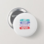 Eat Sleep Game Herhalingscontroller Ronde Button 5,7 Cm (Voorkant /achterkant)