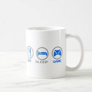 Eat Sleep Game opnieuw - Gamer, geek videospelletj Koffiemok
