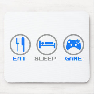 Eat Sleep Game opnieuw - Gamer, geek videospelletj Muismat