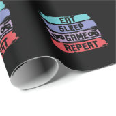 Eat Sleep Game Repeat Controller Cadeaupapier (Rol Hoek)