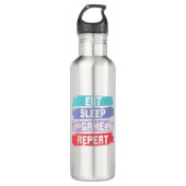 Eat Sleep Game Repeat Controller Waterfles (Voorkant)