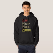 Eat Sleep Game Repeat Gaming Controller Pc Hoodie (Voorkant volledig)