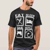 EAT SLEEP GAME REPEAT T-SHIRT (Voorkant)
