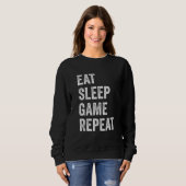 Eat Sleep Game Repeat  Video Games Gaming Men Boys Trui (Voorkant volledig)
