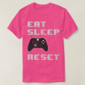 Eat Sleep Game Reset Repeat Video Game Fan  T-shirt (Design voorkant)