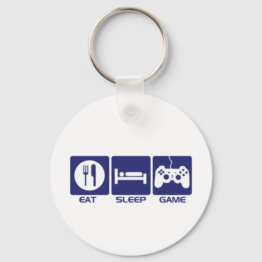 Eat Sleep Game Sleutelhanger (Voorkant)