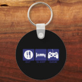 Eat Sleep Game Sleutelhanger (Voorkant)