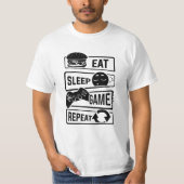 Eat Sleep Game T-shirt (Voorkant)