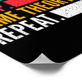 Eat Sleep Game Theory Herhaal voor Poker Night Sta Poster (Hoek)