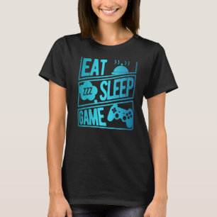 Eat Sleep Gaming Herhaal Gaming Video Game Player  T-shirt