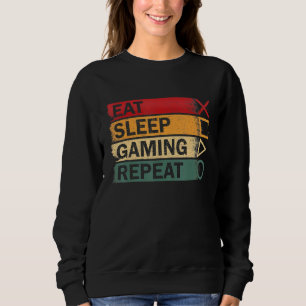 Eat Sleep Gaming Herhaal Videogames Boy Pla Trui