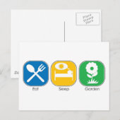 Eat Sleep Garden Briefkaart (Voorkant / Achterkant)