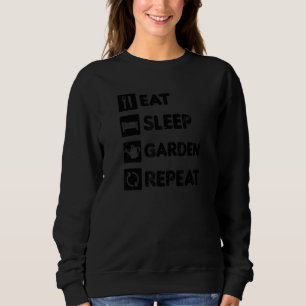 Eat Sleep Garden Herhaal Crazy Plant Lady Trui