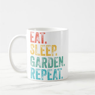Eat Sleep Garden Repeat Gardening Gardeners Funny Koffiemok
