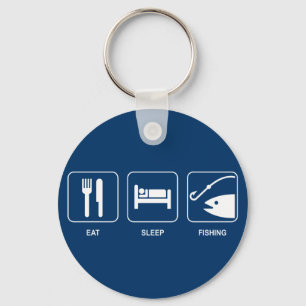Eat Sleep Gevist Sleutelhanger