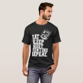 Eat Sleep Ghost Hunting Repeat Ghost Hunter 1 T-shirt (Voorkant volledig)