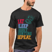 Eat Sleep Ghost Hunting Repeat Ghost Hunter T-shirt (Voorkant)