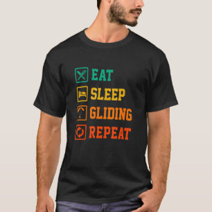 Eat Sleep Gliding Herhaal de parachutepar van het T-shirt