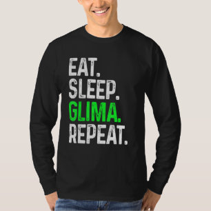 Eat Sleep Glima Herhaal martial Arts Combat T-shirt