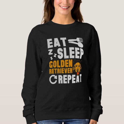 Eat Sleep Golden Retriever Trui (Voorkant)