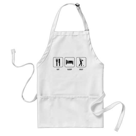 Eat Sleep Golf Apron Standaard Schort (Voorkant)