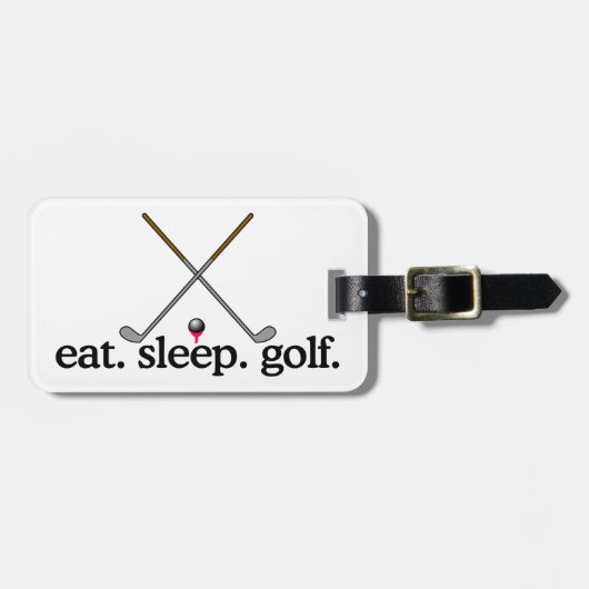 Eat Sleep Golf Bagagelabel (Voorkant horizontaal)