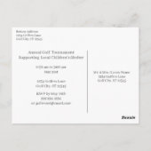 Eat Sleep Golf Briefkaart (Achterkant)