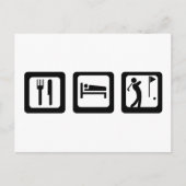 Eat Sleep Golf Briefkaart (Voorkant)