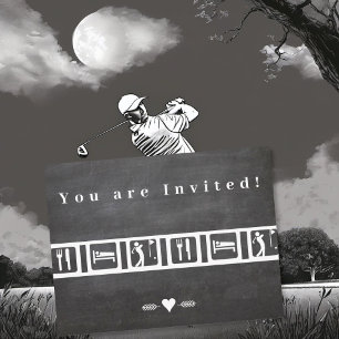 Eat Sleep Golf Briefkaart