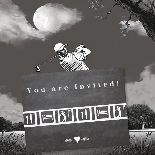 Eat Sleep Golf Briefkaart