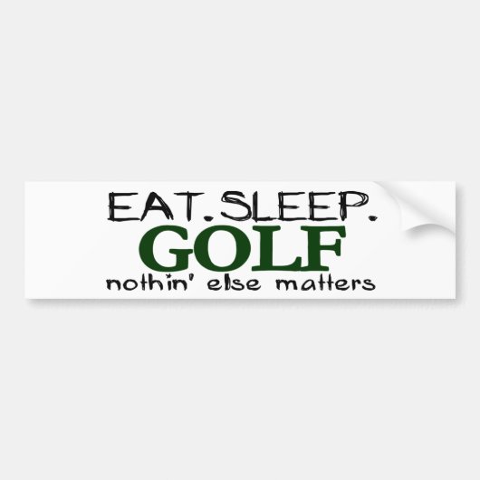 Eat Sleep Golf Bumpersticker (Voorkant)