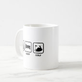 Eat Sleep Golf Coffee Mok (Voorkant links)