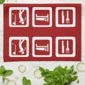 Eat Sleep Golf - Elke kleur Theedoek (Gevouwen)