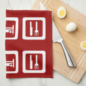 Eat Sleep Golf - Elke kleur Theedoek (Quarter Fold)