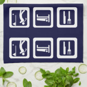 Eat Sleep Golf - Elke kleur Theedoek (Gevouwen)