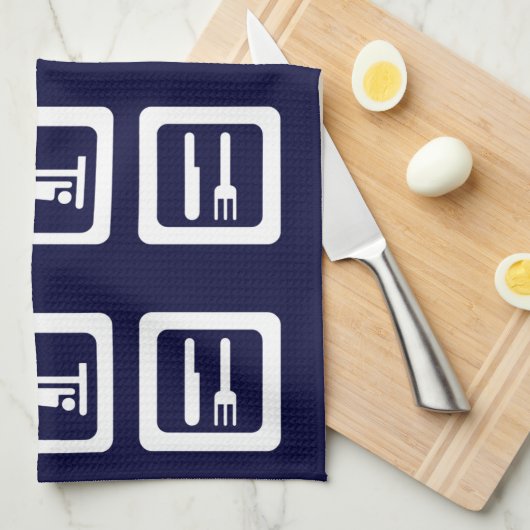 Eat Sleep Golf - Elke kleur Theedoek (Quarter Fold)