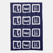 Eat Sleep Golf - Elke kleur Theedoek (Verticaal)