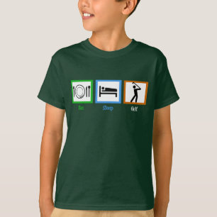 Eat Sleep Golf Funny Kinder Golfer T-shirt