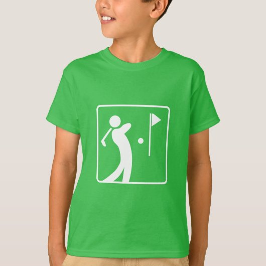 Eat Sleep Golf Golf Persoon swingende golfclub T-shirt (Voorkant)